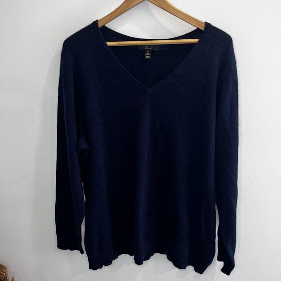 Charter Club Sweater Womens 3X Cashmere Pullover V Neck Plus Size Luxury (Flaw) - Picture 2 of 10